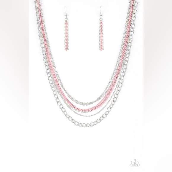 Intensely Industrial Pink Necklace - Picture 2 of 3